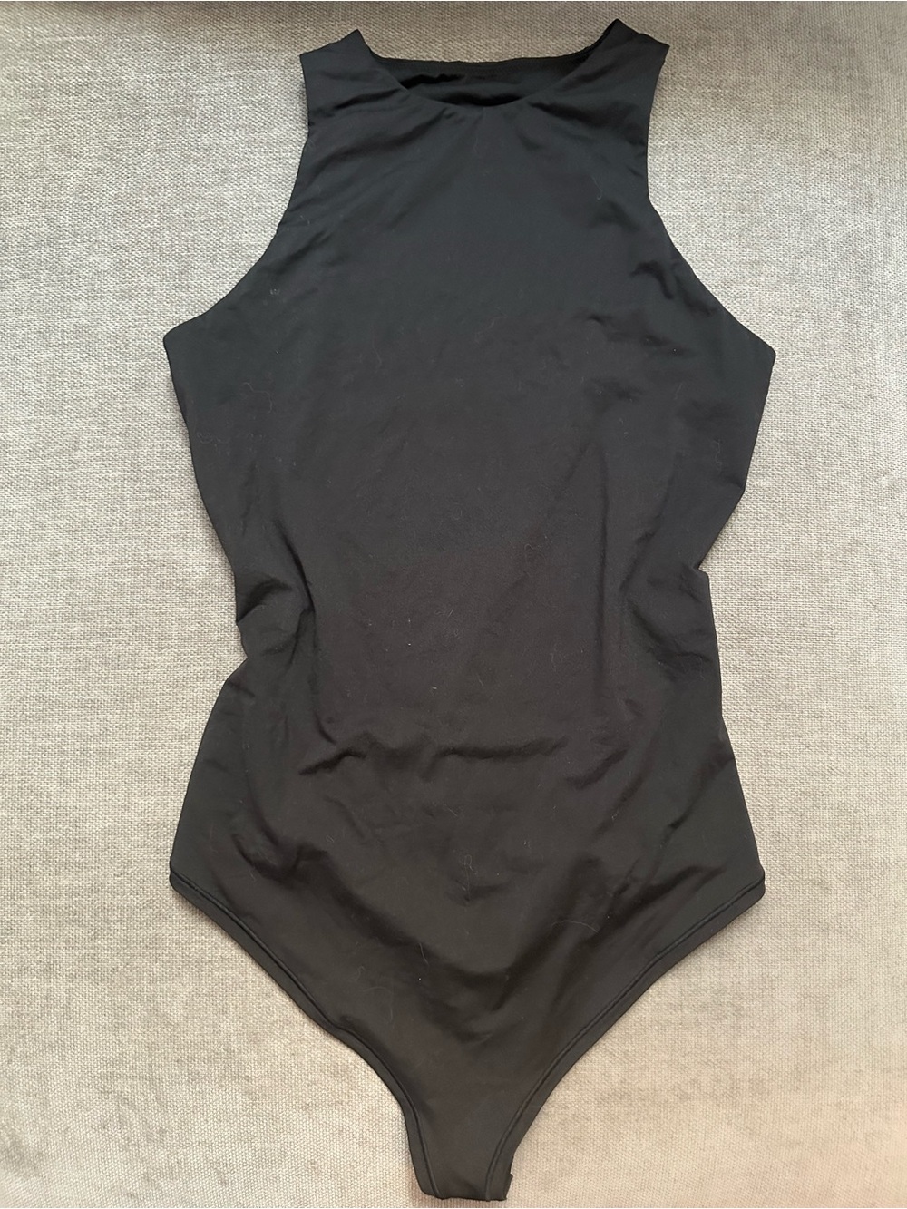 PINK Victoria's Secret Black High-Neck Sleeveless Bodysuit